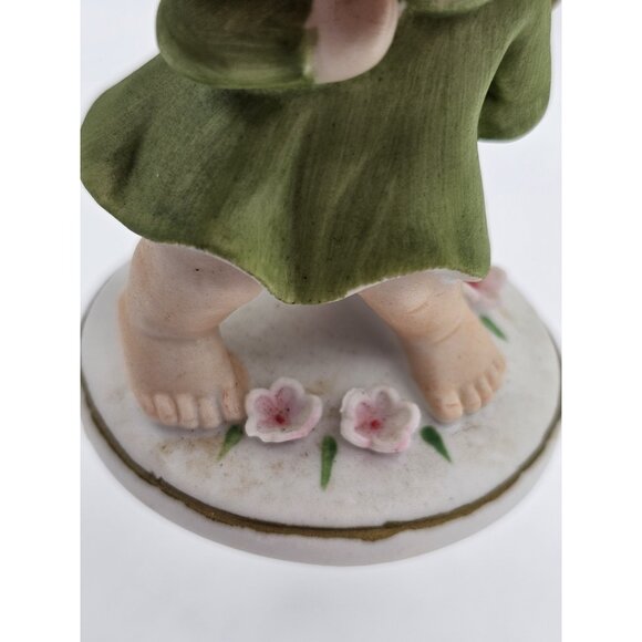 Vintage Kelvins Girl Angel With Flowers Figurine Kitschy B-883 - Picture 6 of 10